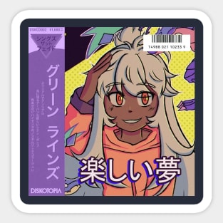 Retro Vaporwave 80s anime aesthetic Sticker